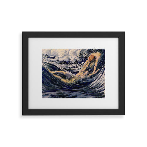 "Two Fishes Swimming In The Sea Not More Lawless Than We" (Margaret C. Cook, Leaves Of Grass, 1913) Framed Art Print