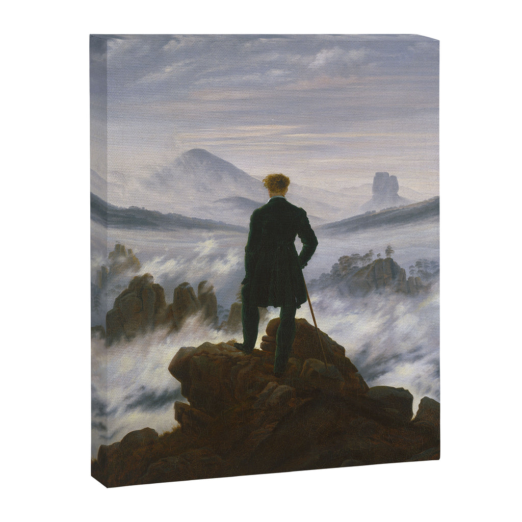 "Wanderer above the Sea of Fog" ("Der Wanderer über dem Nebelmeer") by Caspar David Friedrich, circa 1817  Canvas Print Gallery Image 6