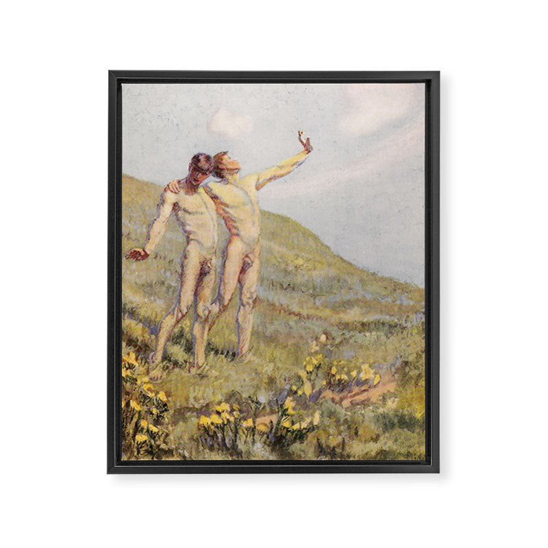 "Whose happiest days were far and away through fields, ... he and another wandering" (Margaret Cook) Framed Canvas Print Gallery Image 6