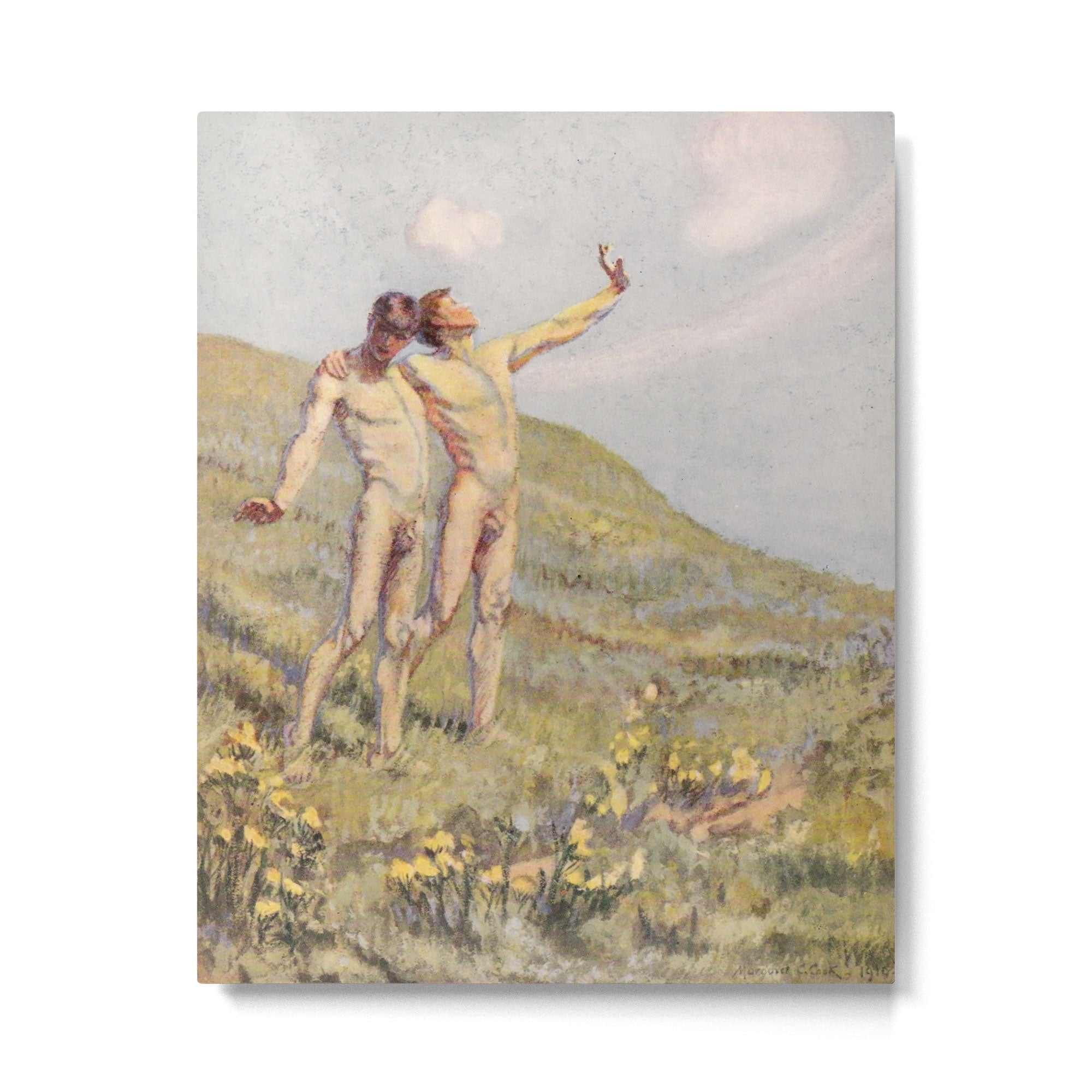 "Whose happiest days were far and away through fields, ... he and another wandering" (Margaret Cook) Metal Print Gallery Image 4