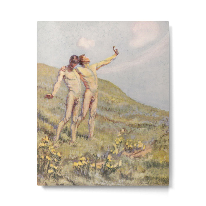 "Whose happiest days were far and away through fields, ... he and another wandering" (Margaret Cook) Metal Print Gallery Image 1