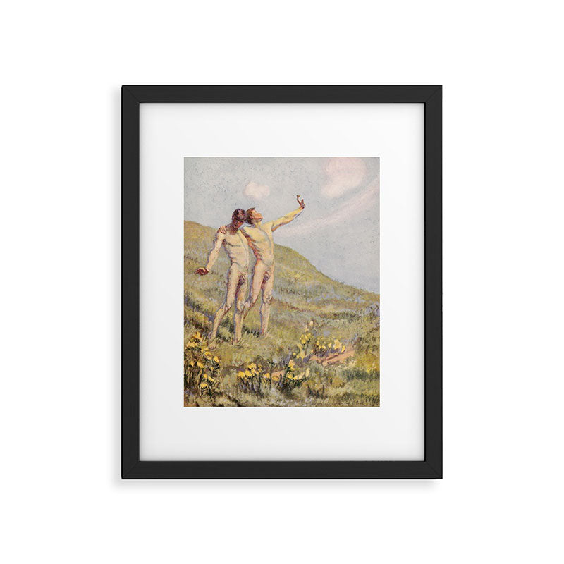 "Whose happiest days were far and away through fields, ... he and another wandering" (Margaret Cook) Framed Art Print Gallery Image 5