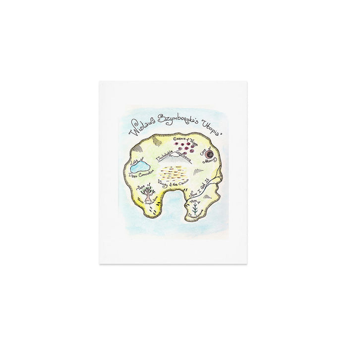 WisÃÂawa Szymborska's "Utopia" (Map by Maria Popova) Art Print Gallery Image 1