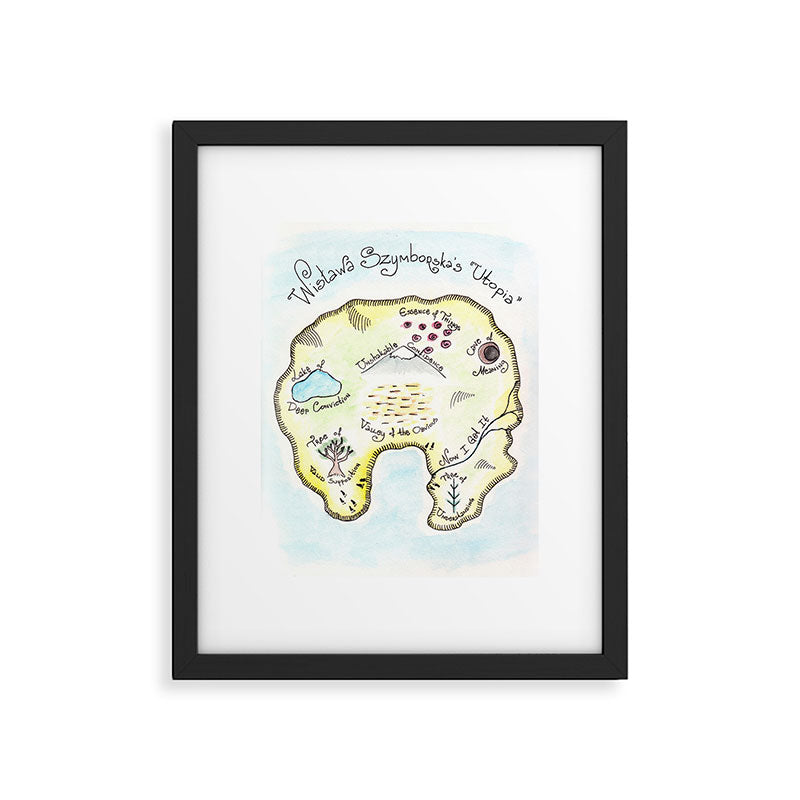 WisÃÂawa Szymborska's "Utopia" (Map by Maria Popova) Framed Art Print Gallery Image 5