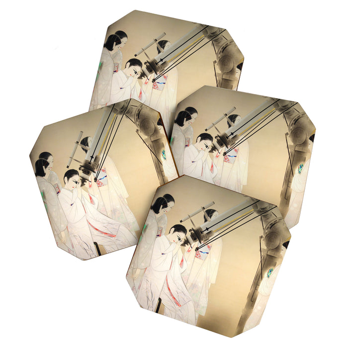 Women Watching Stars by Chou Ota # 1936 Coaster Gallery Image 1