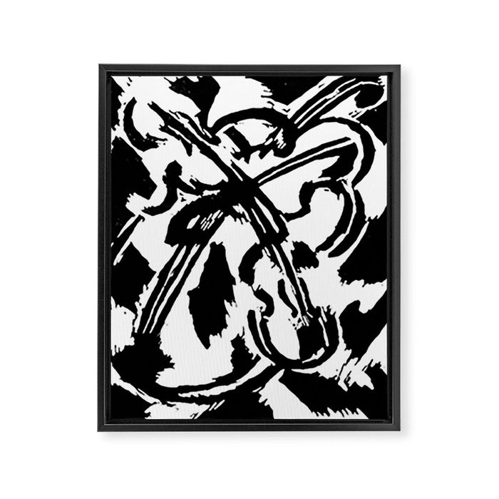 Woodcut by Vanessa Bell from "A String Quartet" by Virginia Woolf, 1921 Framed Canvas Print Gallery Image 1