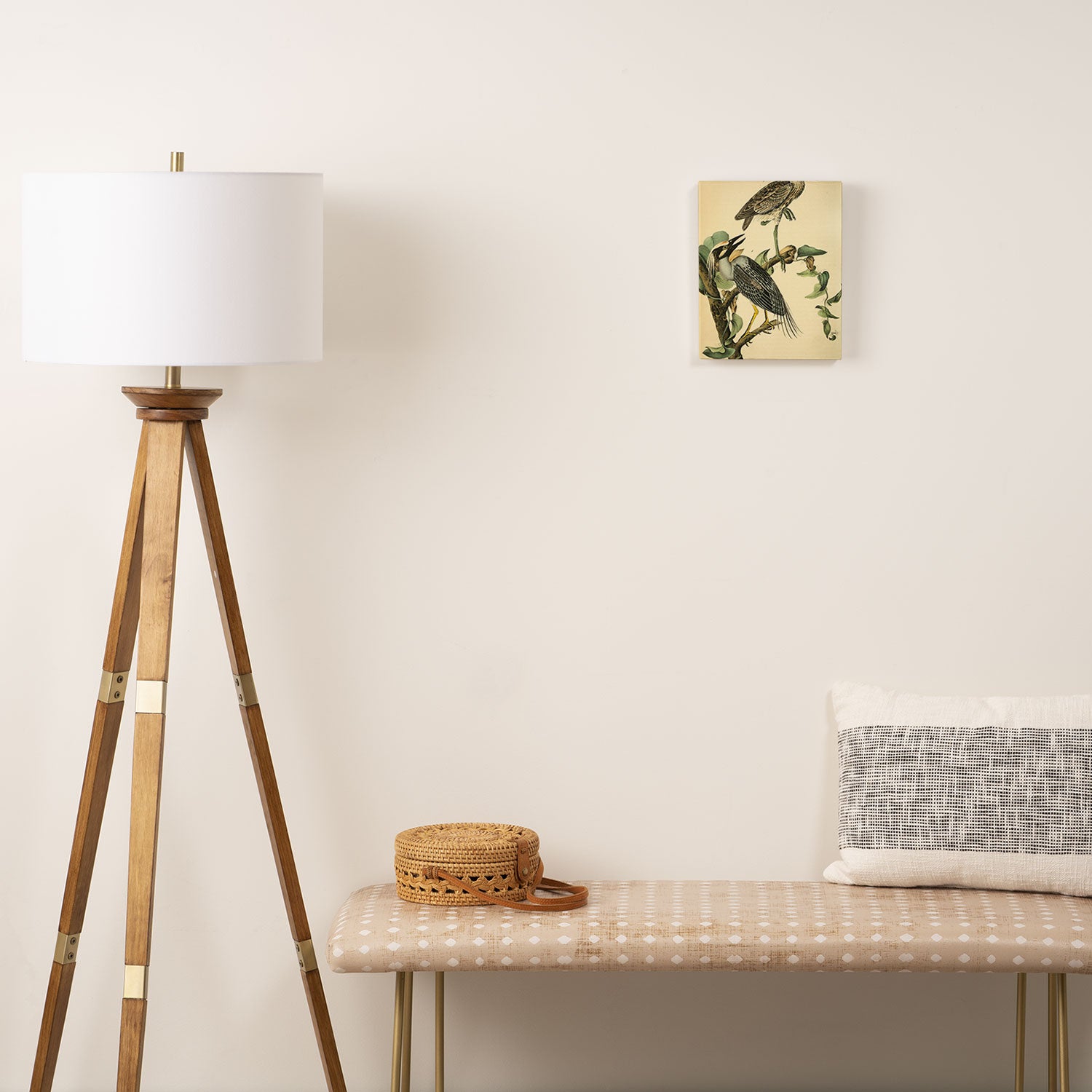 Yellow-crowned night heron by John Hames Audubon, 1840 (benefitting The Audubon Society) Canvas Print Gallery Image 2