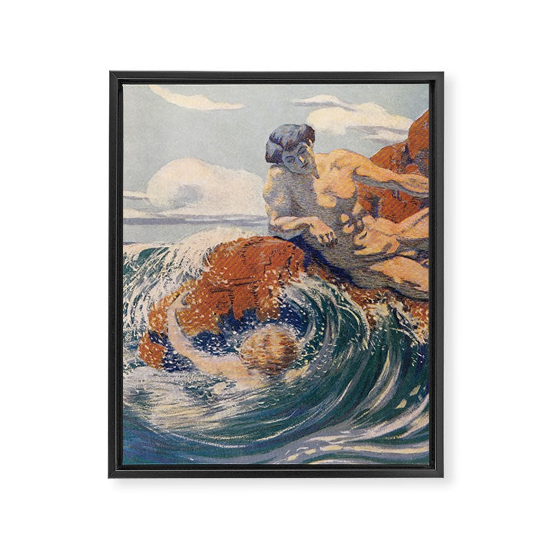 "You sea!... I behold... your crooked inviting fingers" (Margaret C. Cook, Leaves of Grass, 1913) Framed Canvas Print Gallery Image 6