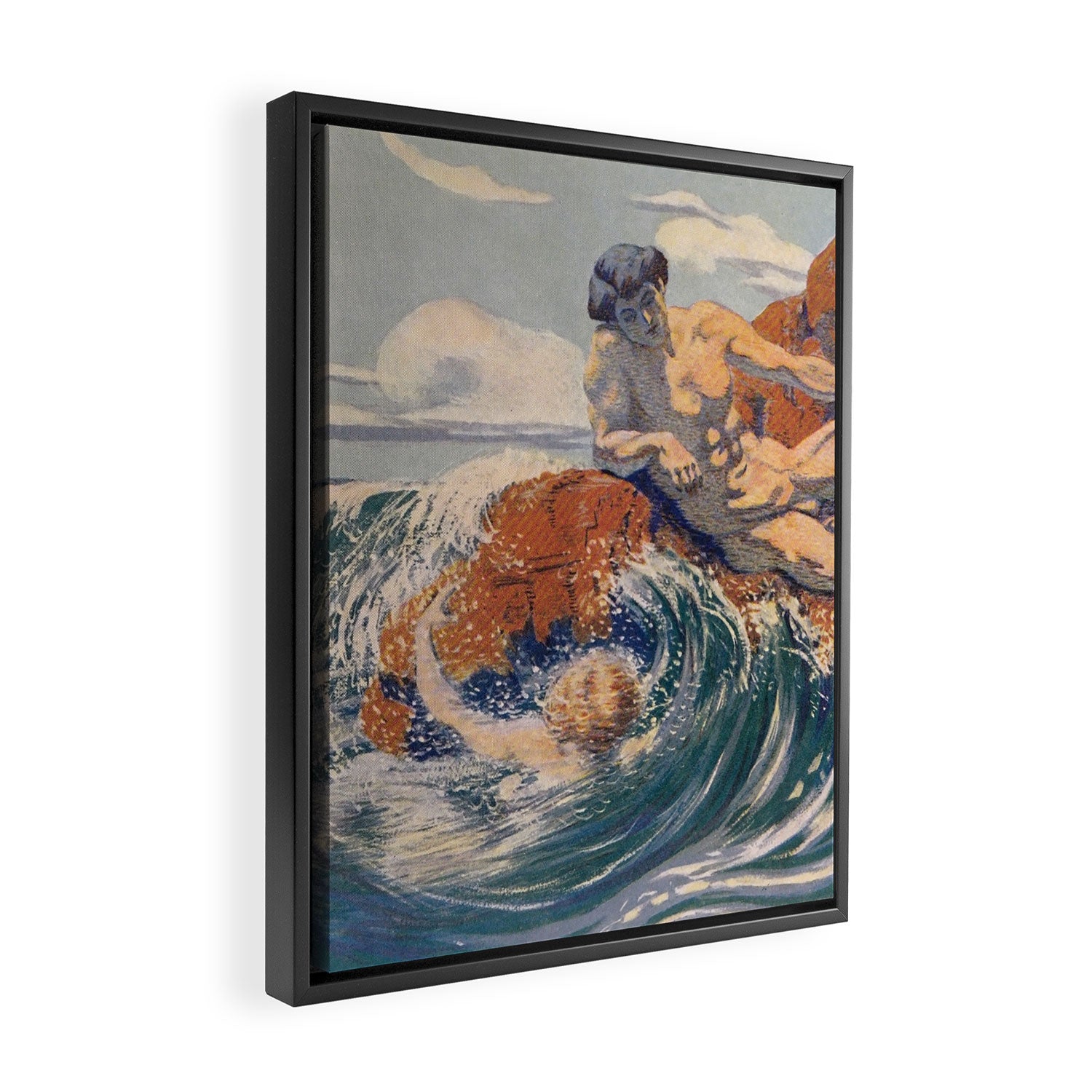 "You sea!... I behold... your crooked inviting fingers" (Margaret C. Cook, Leaves of Grass, 1913) Framed Canvas Print Gallery Image 2