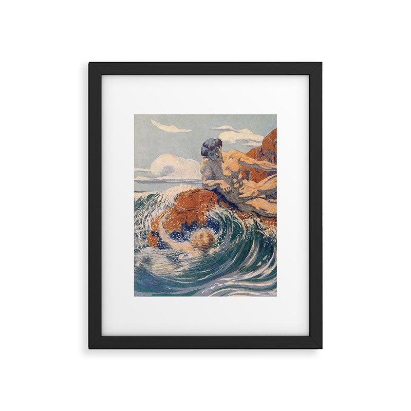 "You sea!... I behold... your crooked inviting fingers" (Margaret C. Cook, Leaves of Grass, 1913) Framed Art Print Gallery Image 5