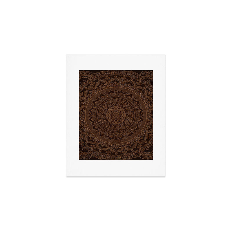 Mandala Dark Chocolate Art Print Gallery Image 1
