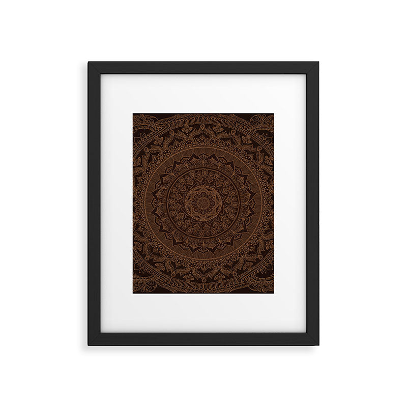 Mandala Dark Chocolate Framed Art Print Gallery Image 6