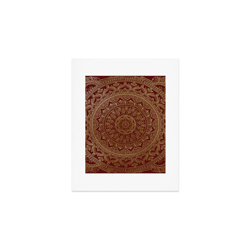 Mandala Royal - Red and Gold Art Print Gallery Image 1