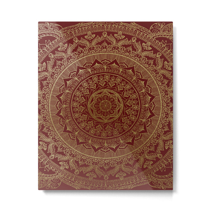 Mandala Royal - Red and Gold Metal Print Gallery Image 1