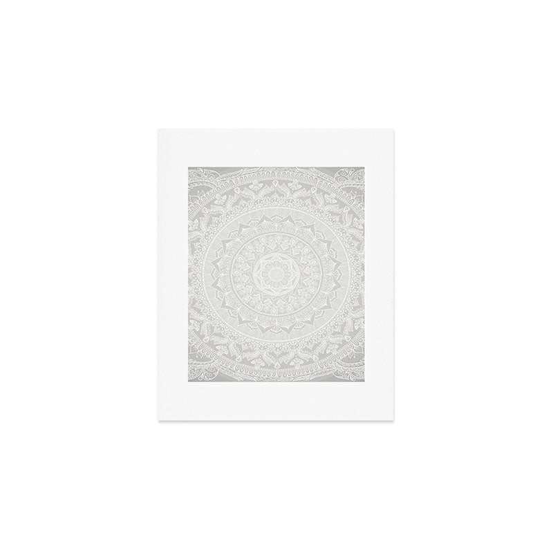 Mandala Soft Gray Art Print Gallery Image 1