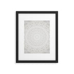 Mandala Soft Gray Framed Art Print Gallery Image 6