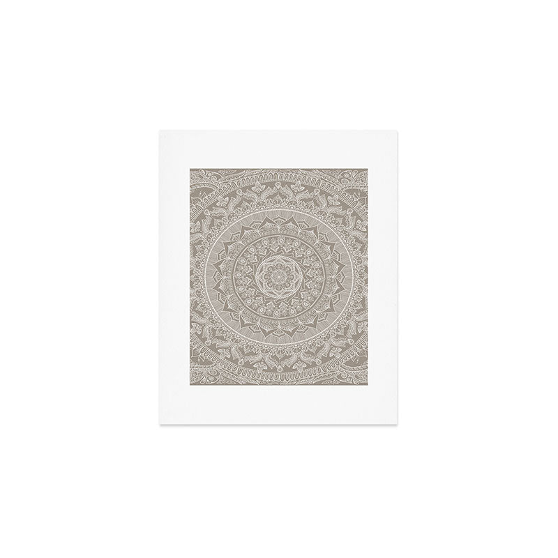 Mandala - Taupe Art Print Gallery Image 1
