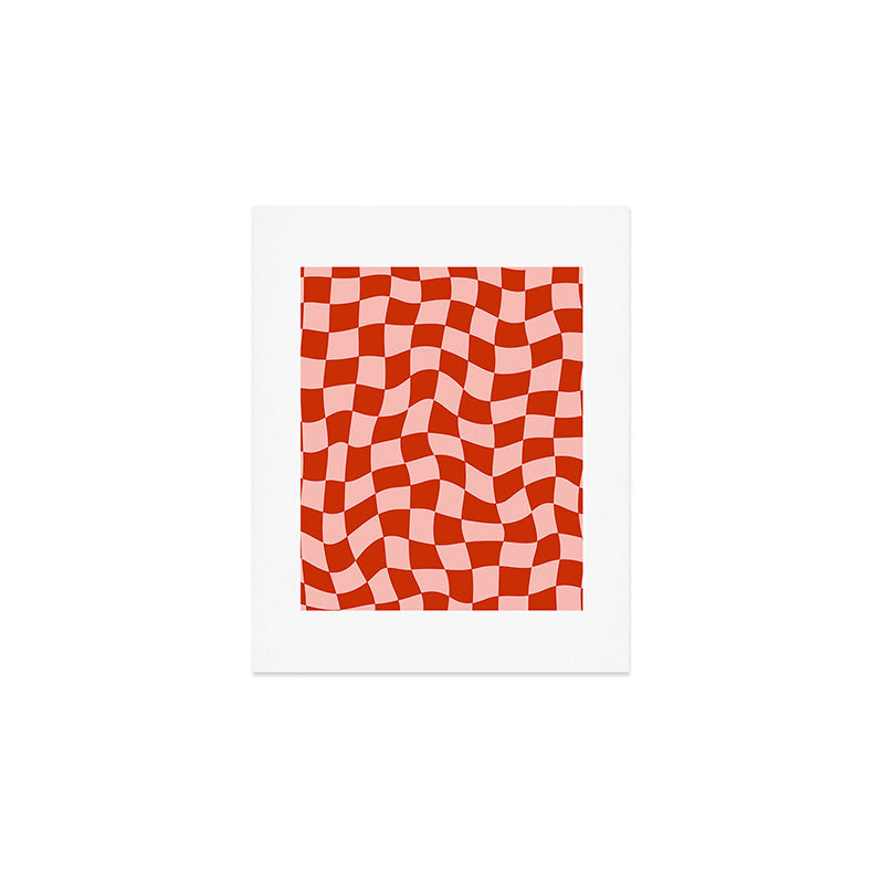 Play Checkers Blush Art Print Gallery Image 1