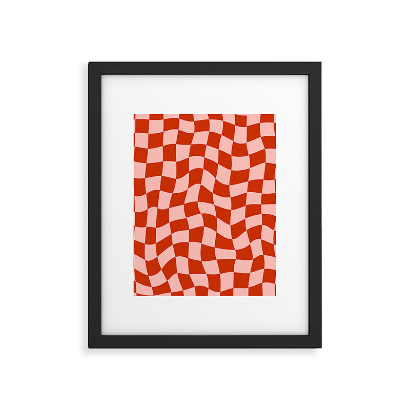 Play Checkers Blush Framed Art Print Gallery Image 4