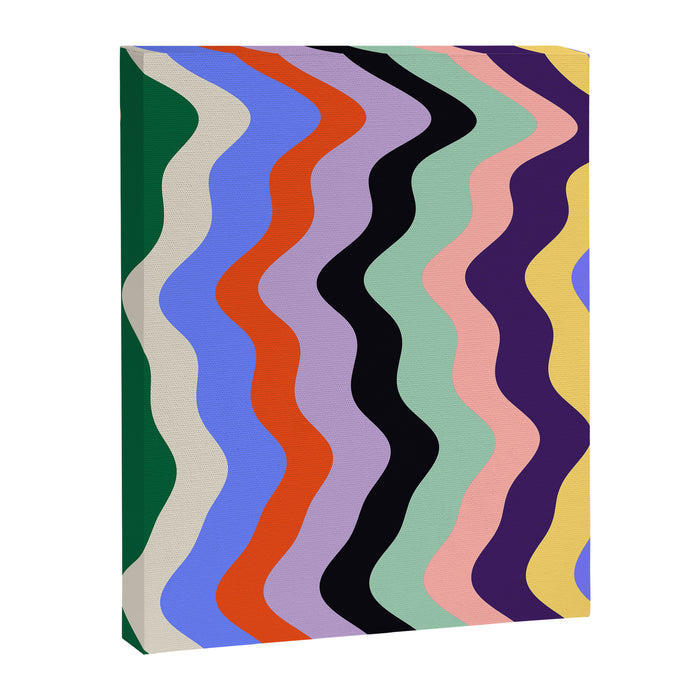 Waves Stripe - Multi Canvas Print Gallery Image 1