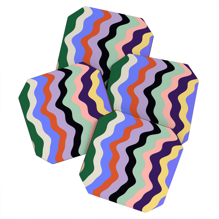 Waves Stripe - Multi Coaster Gallery Image 1
