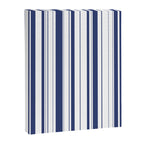 Minimalist Era - White & Indigo Blue Stripe Asymmetrical Canvas Print Gallery Image 8