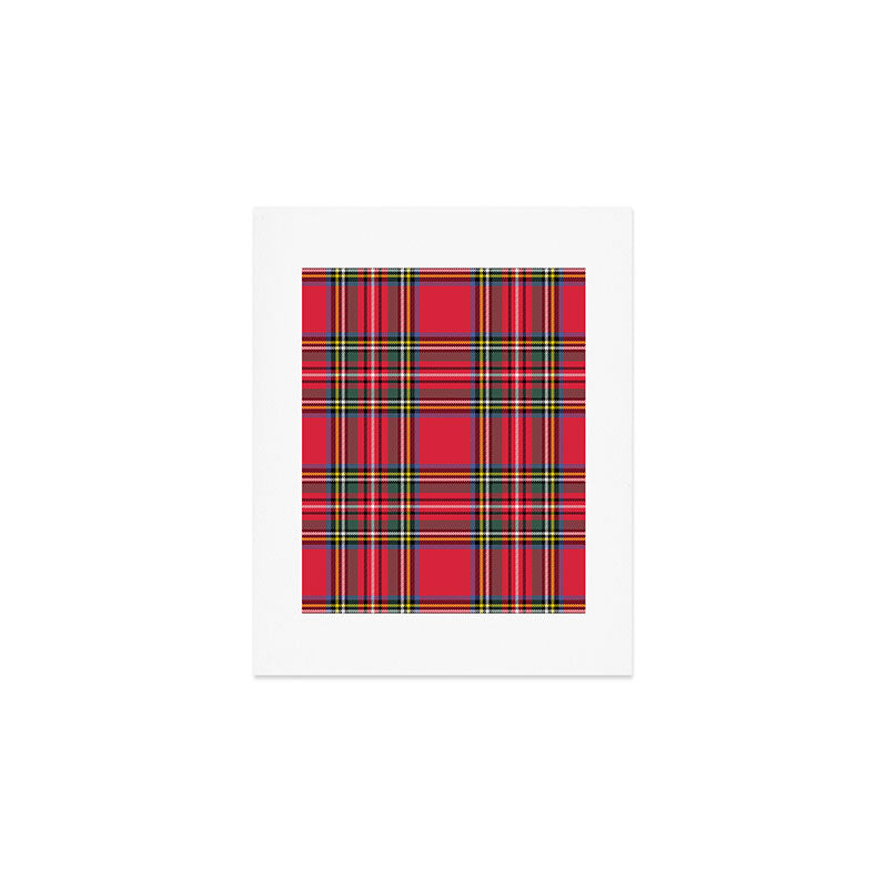Red Tartan Art Print Gallery Image 1