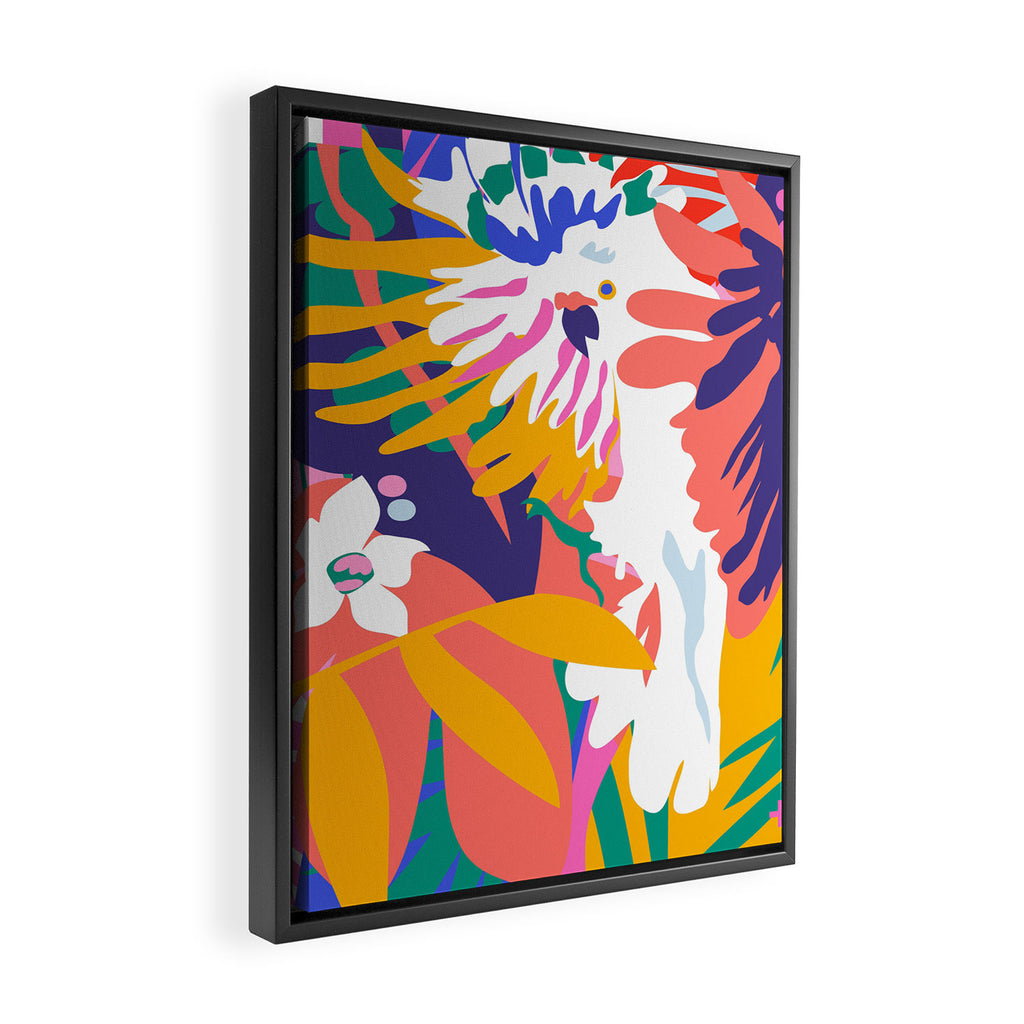 cockatoo tropic shift Framed Canvas Print Gallery Image 2