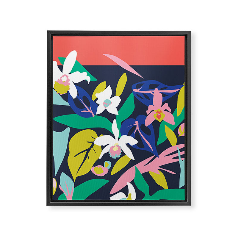 Orchid Jungle   Framed Canvas Print Gallery Image 6