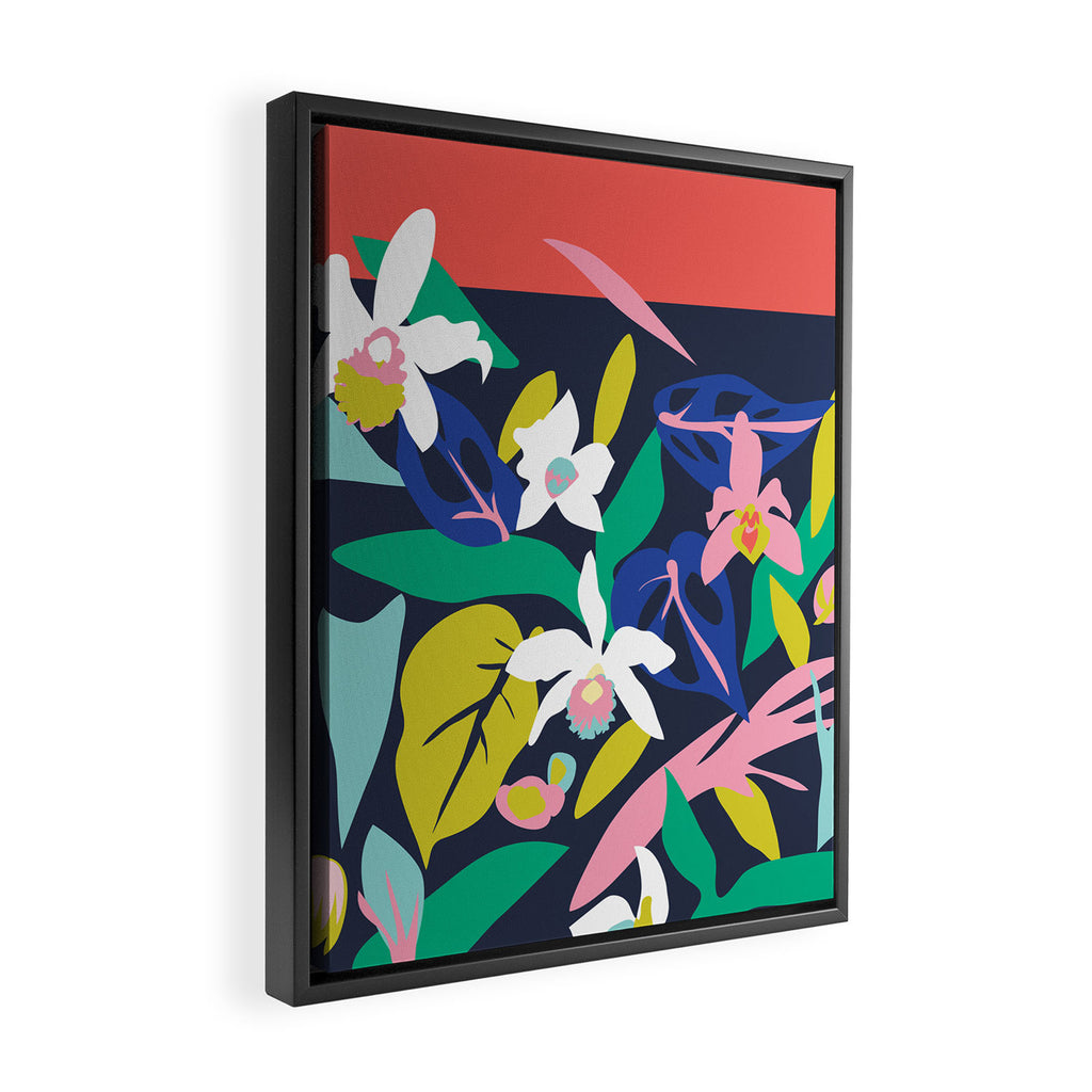 Orchid Jungle   Framed Canvas Print Gallery Image 2