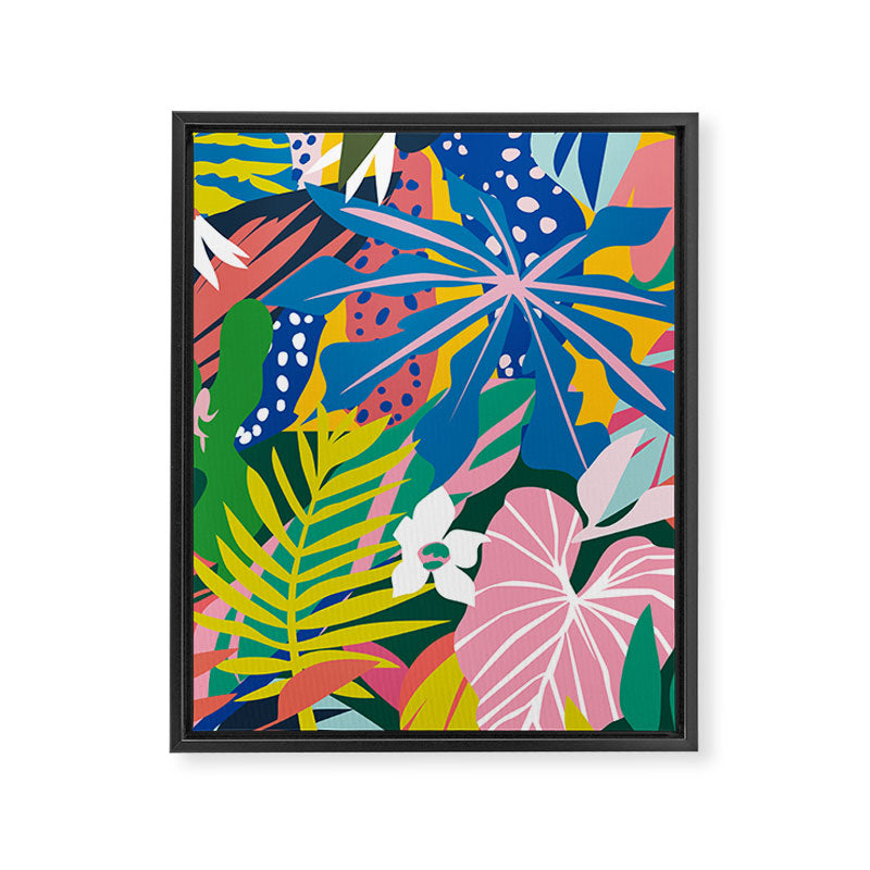 Verde Tropico Framed Canvas Print