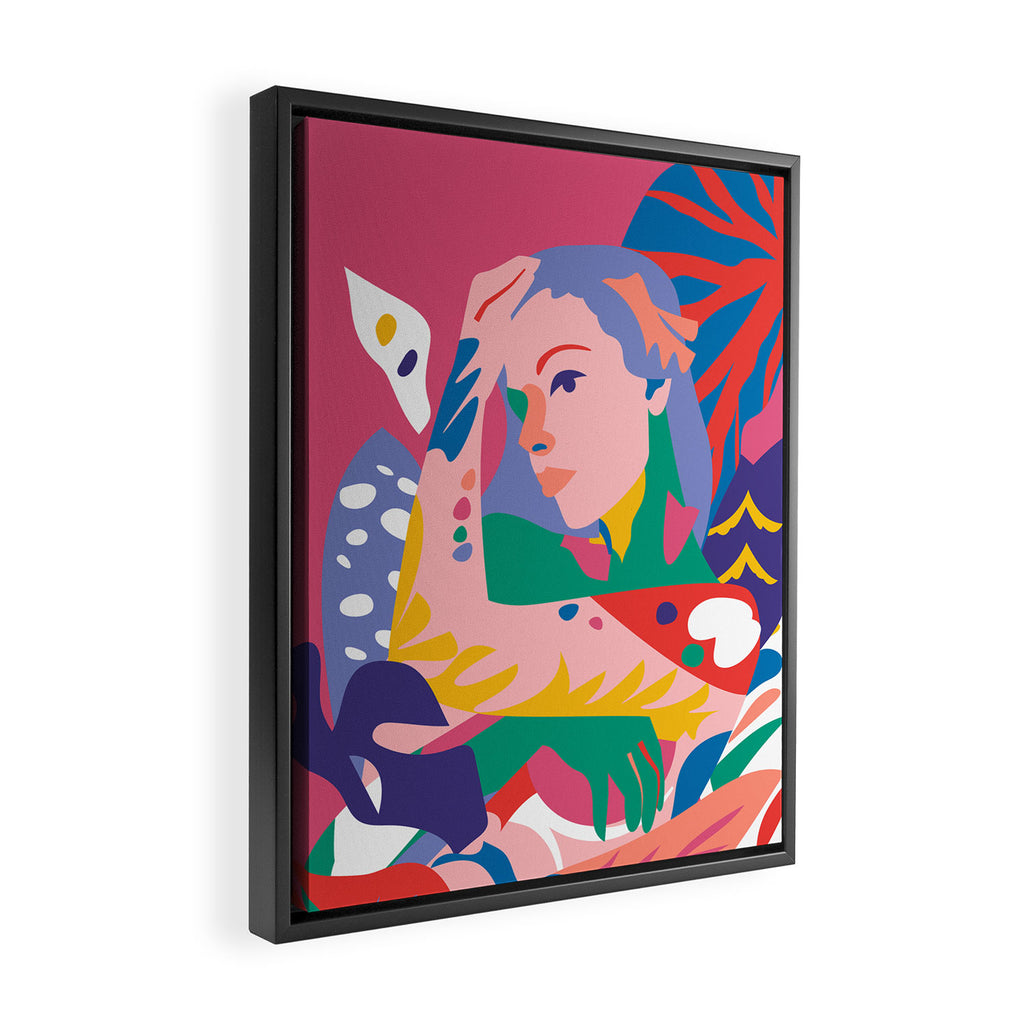 Wild Woman Framed Canvas Print Gallery Image 2