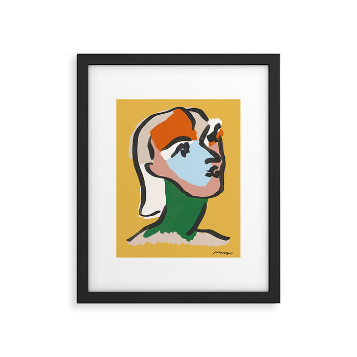 Ninette in Yellow Modern Portrait Print Art Print Framed Art Print Gallery Image 1