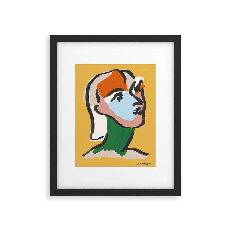 Ninette in Yellow Modern Portrait Print Art Print Framed Art Print Gallery Image 4
