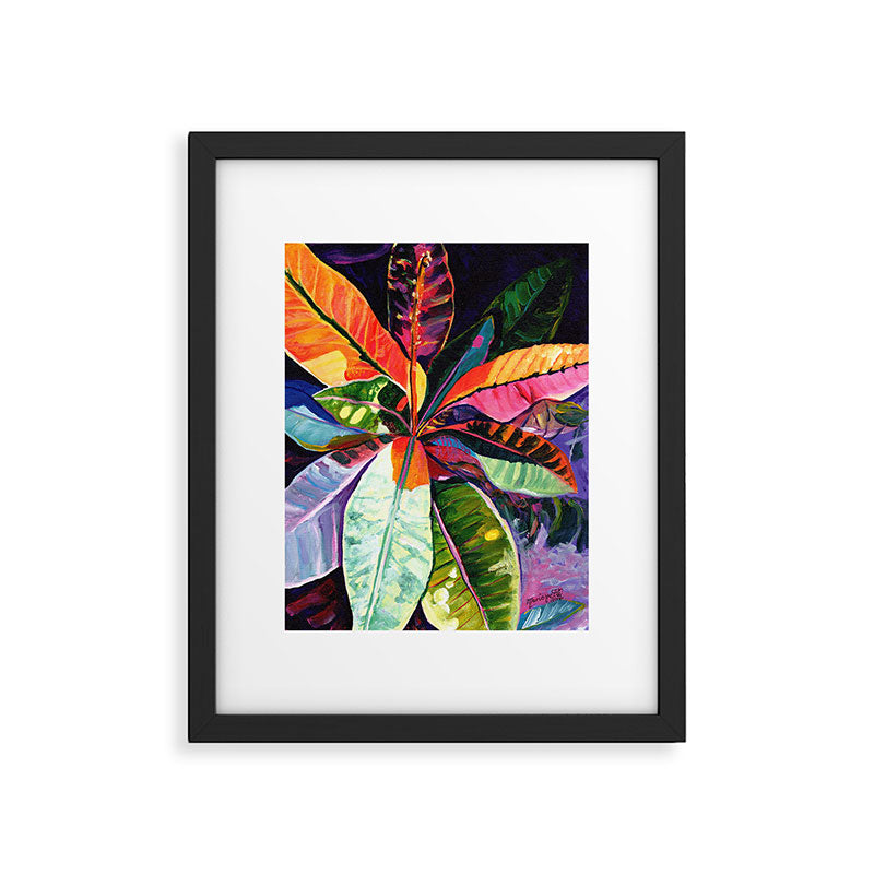 Kauai Croton Leaves Framed Art Print Gallery Image 5