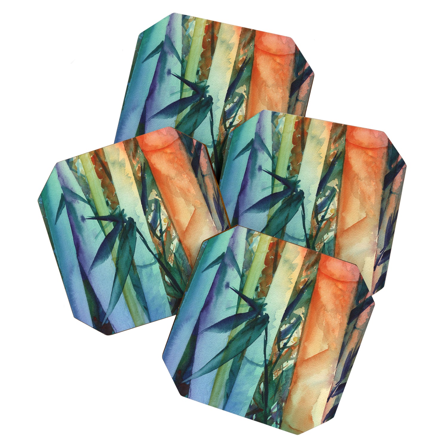 Kauai Rainbow Bamboo 2 Coaster Gallery Image 1