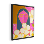 A Girl And Her Flowers Framed Canvas Print Gallery Image 2
