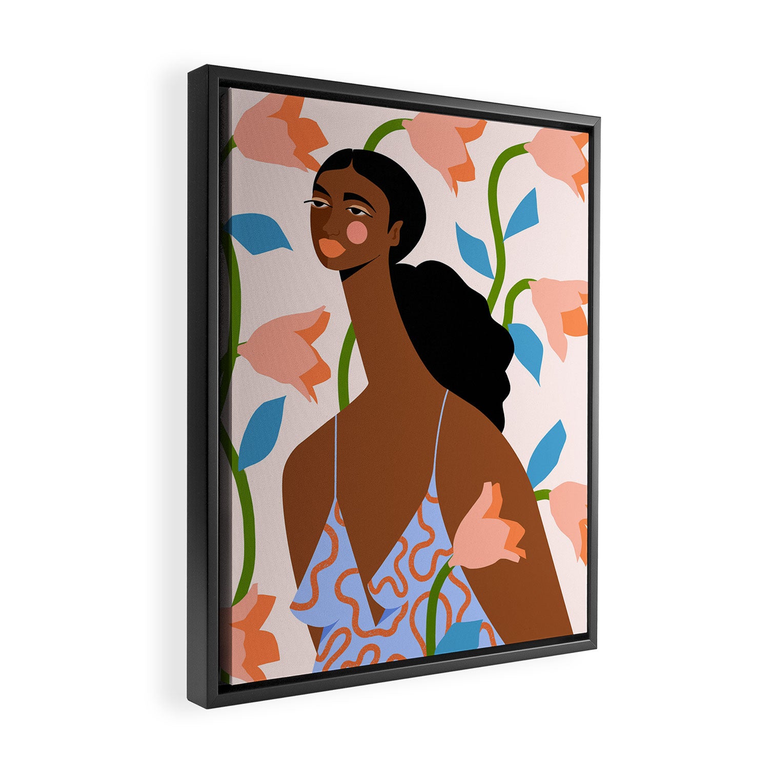 Abstract Dress Framed Canvas Print Gallery Image 2