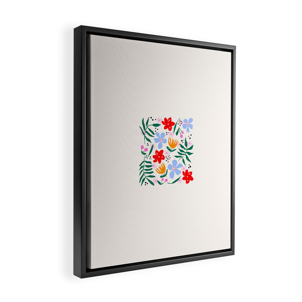 Abstract Florals Framed Canvas Print Gallery Image 2