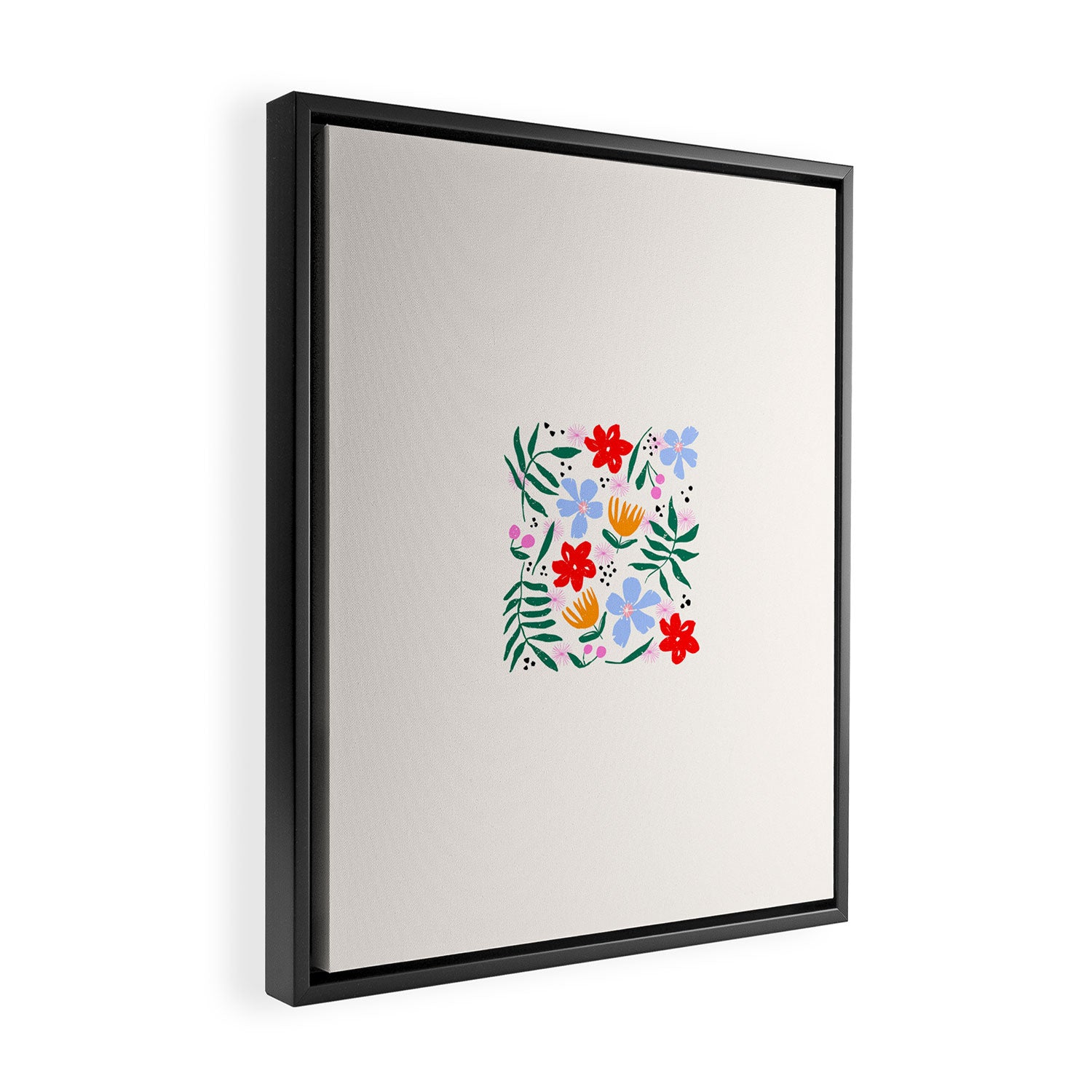 Abstract Florals Framed Canvas Print Gallery Image 2