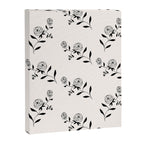 Abstract Rose Pattern - Black and Ivory Canvas Print Gallery Image 8