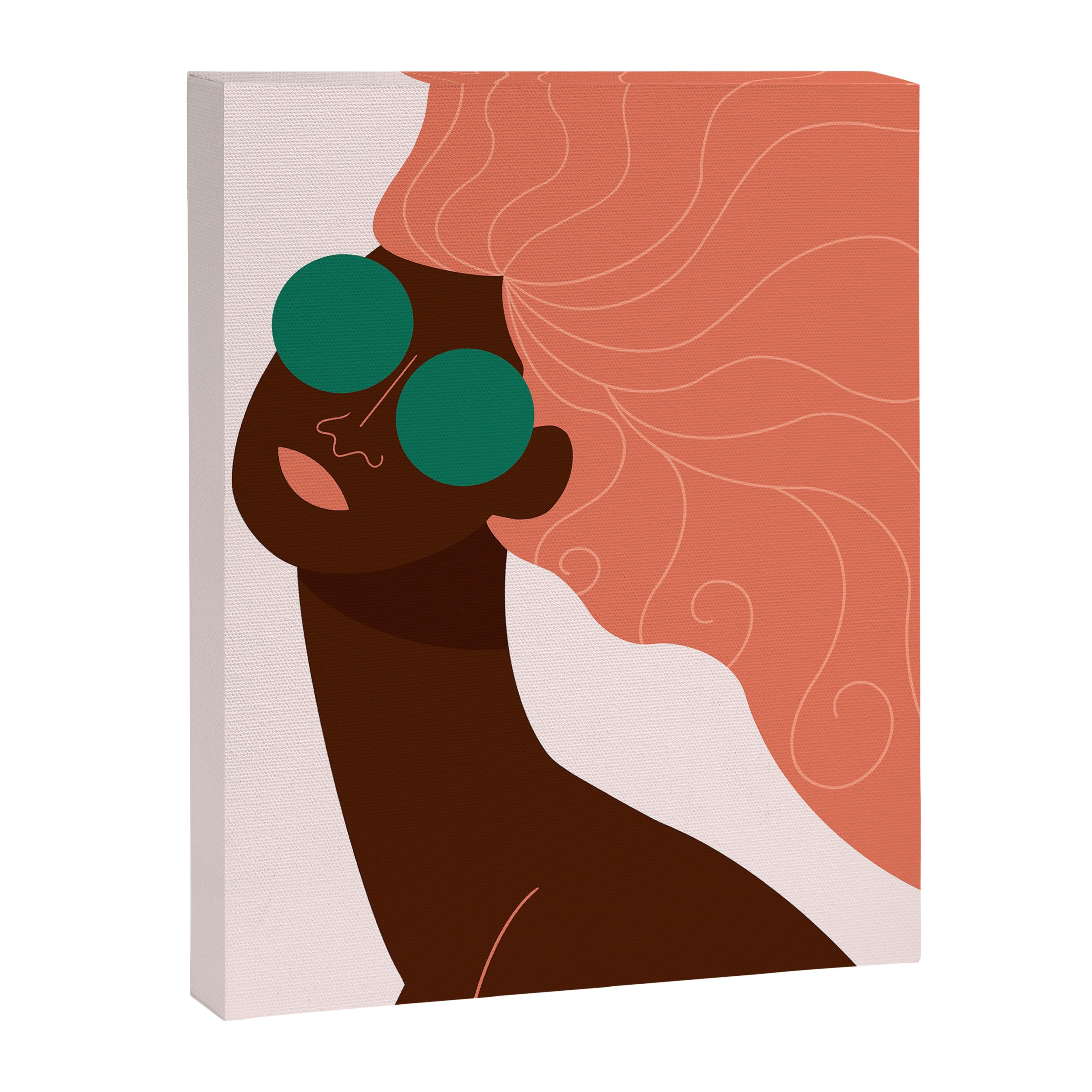 Abstract Woman, Green Sunglasses Canvas Print Gallery Image 8