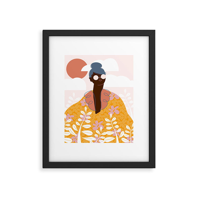 Abstract Woman - Messy Bun Framed Art Print Gallery Image 6