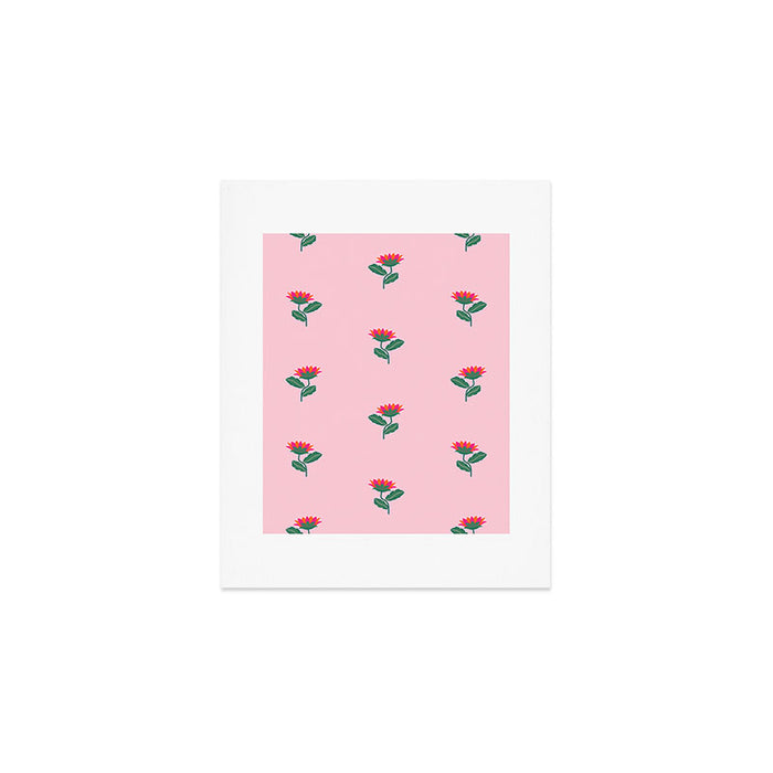 Art Nouveau Single Tropical Flower - Pattern Art Print Gallery Image 1