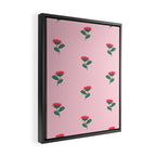 Art Nouveau Single Tropical Flower - Pattern Framed Canvas Print Gallery Image 2
