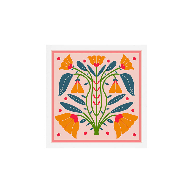 Art Nouveau Symmetric Buttercups Art Print Gallery Image 1