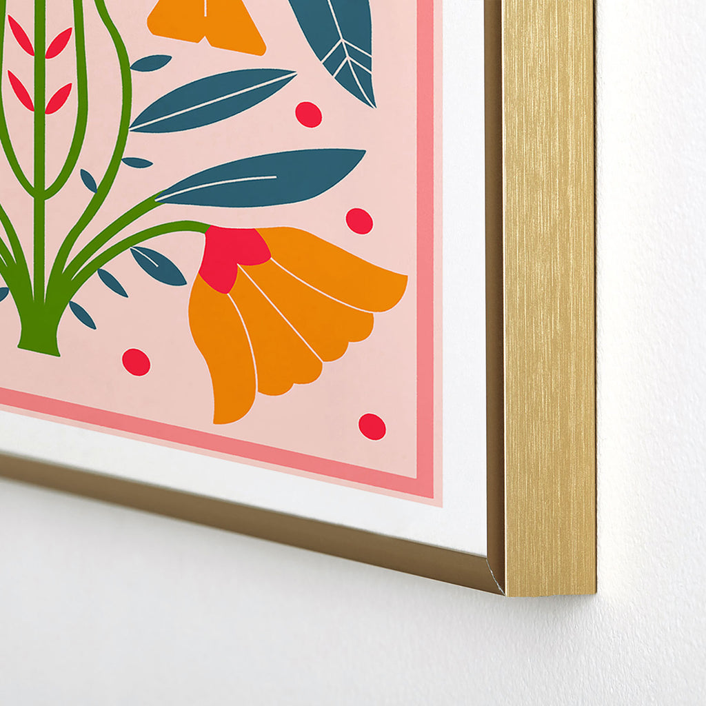 Art Nouveau Symmetric Buttercups Framed Art Print Gallery Image 3