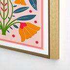 Art Nouveau Symmetric Buttercups Framed Art Print Gallery Image 3