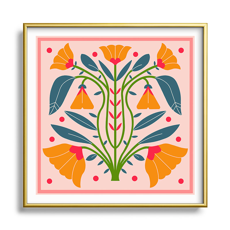 Art Nouveau Symmetric Buttercups Framed Art Print Gallery Image 36