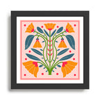 Art Nouveau Symmetric Buttercups Framed Art Print Gallery Image 1